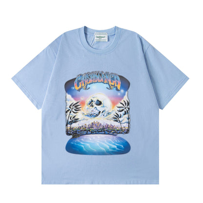 Casa American fashion brand online auction short sleeve men's couple ins summer super hot T-shirt women's top short sleeve loose European version