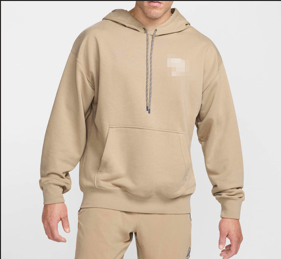2025 new cross-border hot-selling hooded flocked trendy brand letter printed drawstring sweatshirt