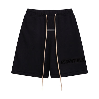 European and American trendy brand 25SS silicone letter logo casual shorts summer loose cropped pants for men and women