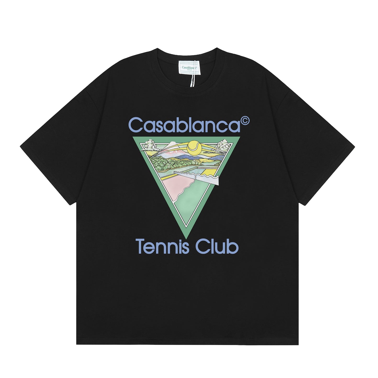 New Casa Casablanca Short Sleeve Correct Edition Ins European and American Niche Trendy Brand Cotton Casual High Street European and American T-shirt