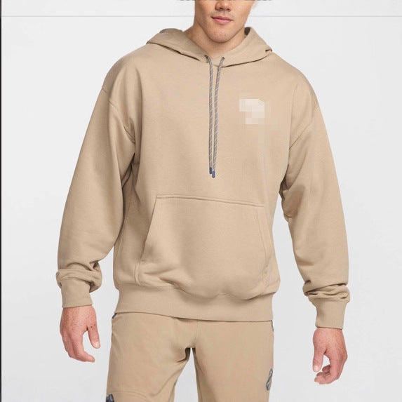 2025 new cross-border hot-selling hooded flocked trendy brand letter printed drawstring sweatshirt