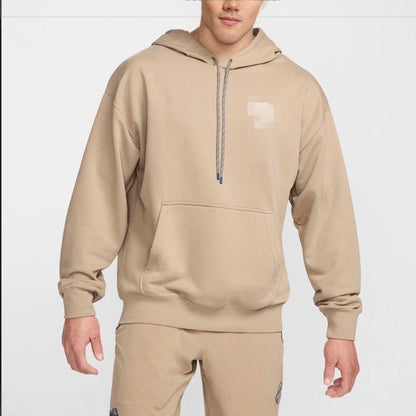 2025 new cross-border hot-selling hooded flocked trendy brand letter printed drawstring sweatshirt