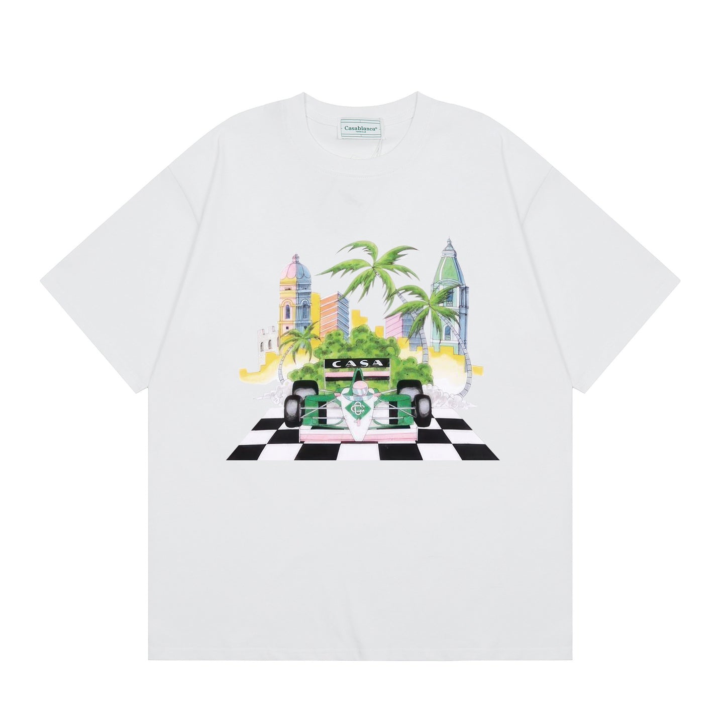 New Casa Casablanca Short Sleeve Correct Edition Ins European and American Niche Trendy Brand Cotton Casual High Street European and American T-shirt