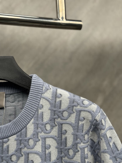[Ceiling, After-sales Support] Real shot of classic 26DR jacquard old money wool knit short-sleeve shirt