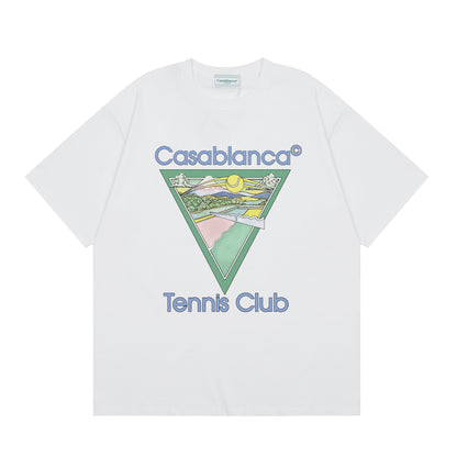 Casa American fashion brand online auction short sleeve men's couple ins summer super hot T-shirt women's top short sleeve loose European version