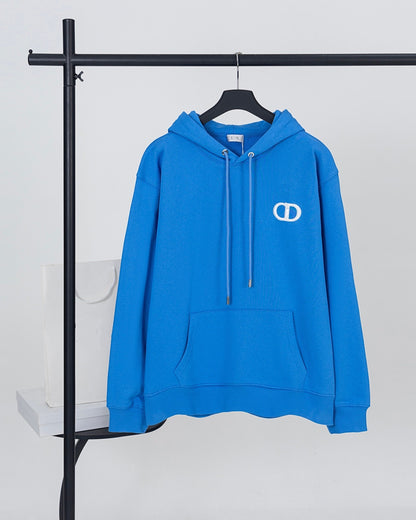 High version DO home autumn new cotton terry badge embroidered hooded sweatshirt casual loose fit hoody for men and women