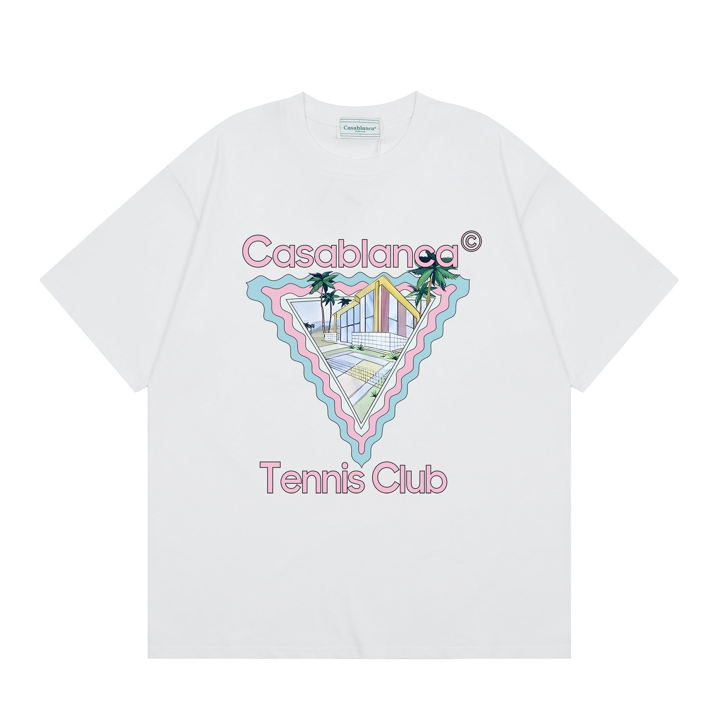 New Casa Casablanca Short Sleeve Correct Edition Ins European and American Niche Trendy Brand Cotton Casual High Street European and American T-shirt