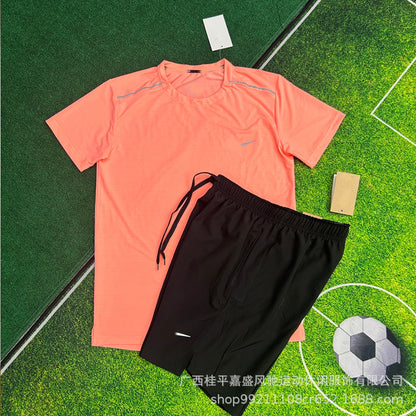 Wholesale shorts men's breathable woven sports cropped pants sports student track and field training running fitness quick-drying suit men