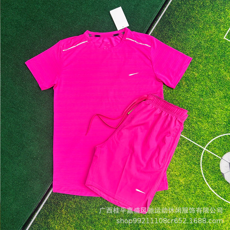 Wholesale shorts men's breathable woven sports cropped pants sports student track and field training running fitness quick-drying suit men
