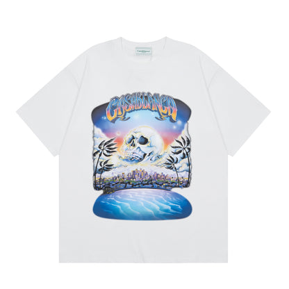 Casa American fashion brand online auction short sleeve men's couple ins summer super hot T-shirt women's top short sleeve loose European version
