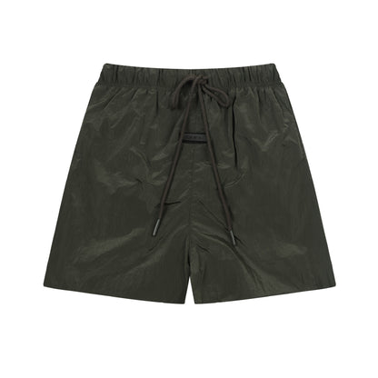 European and American trendy brand 25SS silicone letter logo casual shorts summer loose cropped pants for men and women