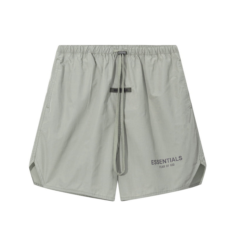 European and American trendy brand 25SS silicone letter logo casual shorts summer loose cropped pants for men and women