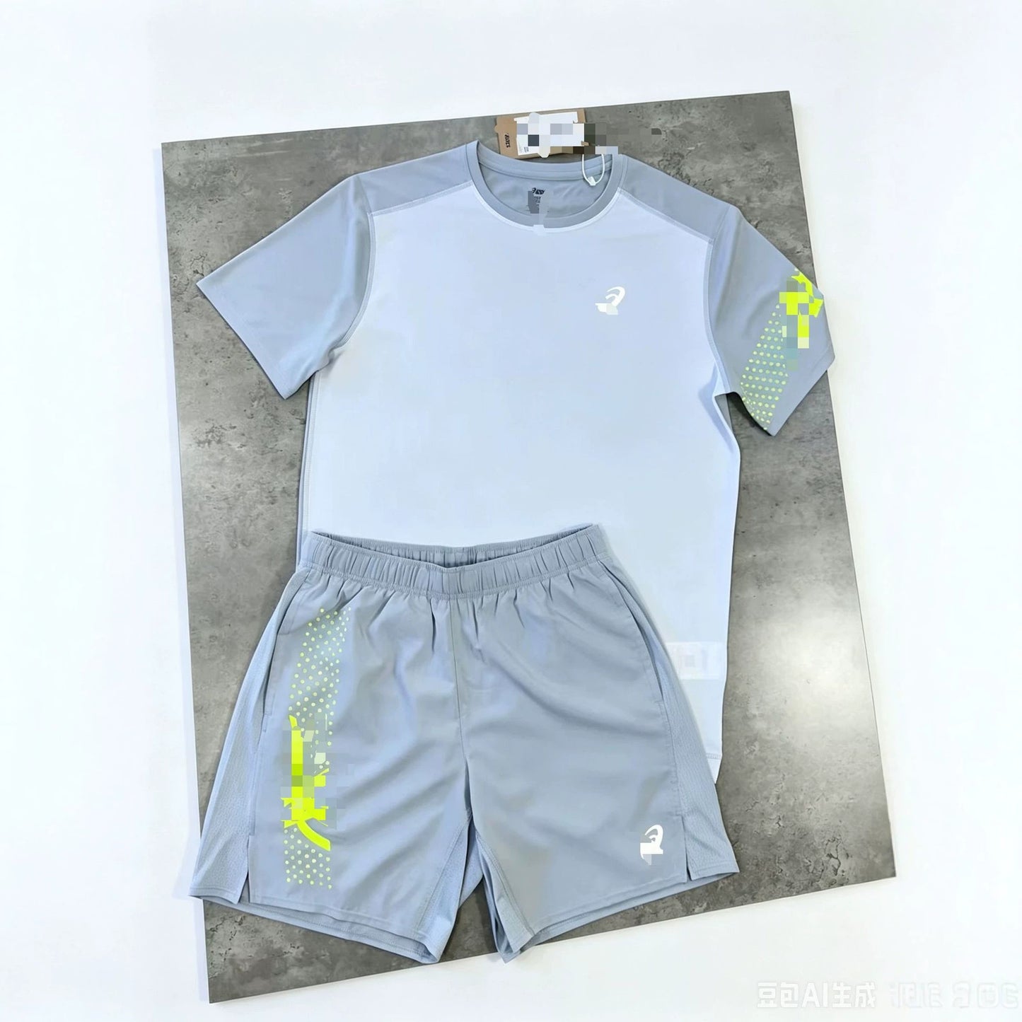 High-end Arthur European and American Cross-border Summer Quick-Dry Sports Casual Breathable Short Sleeve Shorts Jacket Men's Three-Piece Set