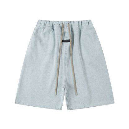 European and American trendy brand 25SS silicone letter logo casual shorts summer loose cropped pants for men and women