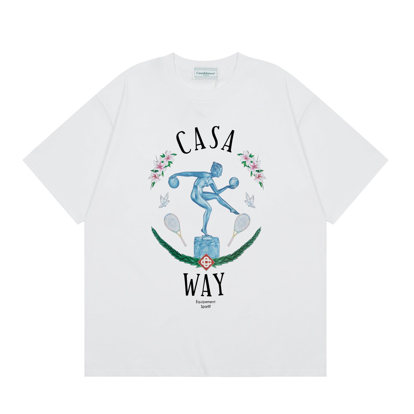 Casa American fashion brand online auction short sleeve men's couple ins summer super hot T-shirt women's top short sleeve loose European version