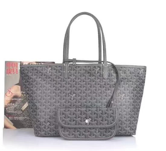 Foreign trade shopping bags, tote bags, dogtooth bags, large size medium commuter tote shoulder bags, large capacity travel changing bags