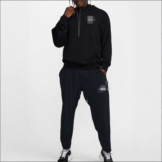 2025 new cross-border hot-selling hooded flocked trendy brand letter printed drawstring sweatshirt