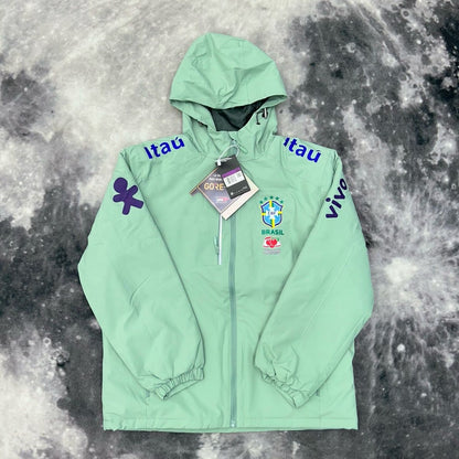 Brazilian team Neymar's windproof waterproof men's and women's fleece thin sports winter jacket with hood