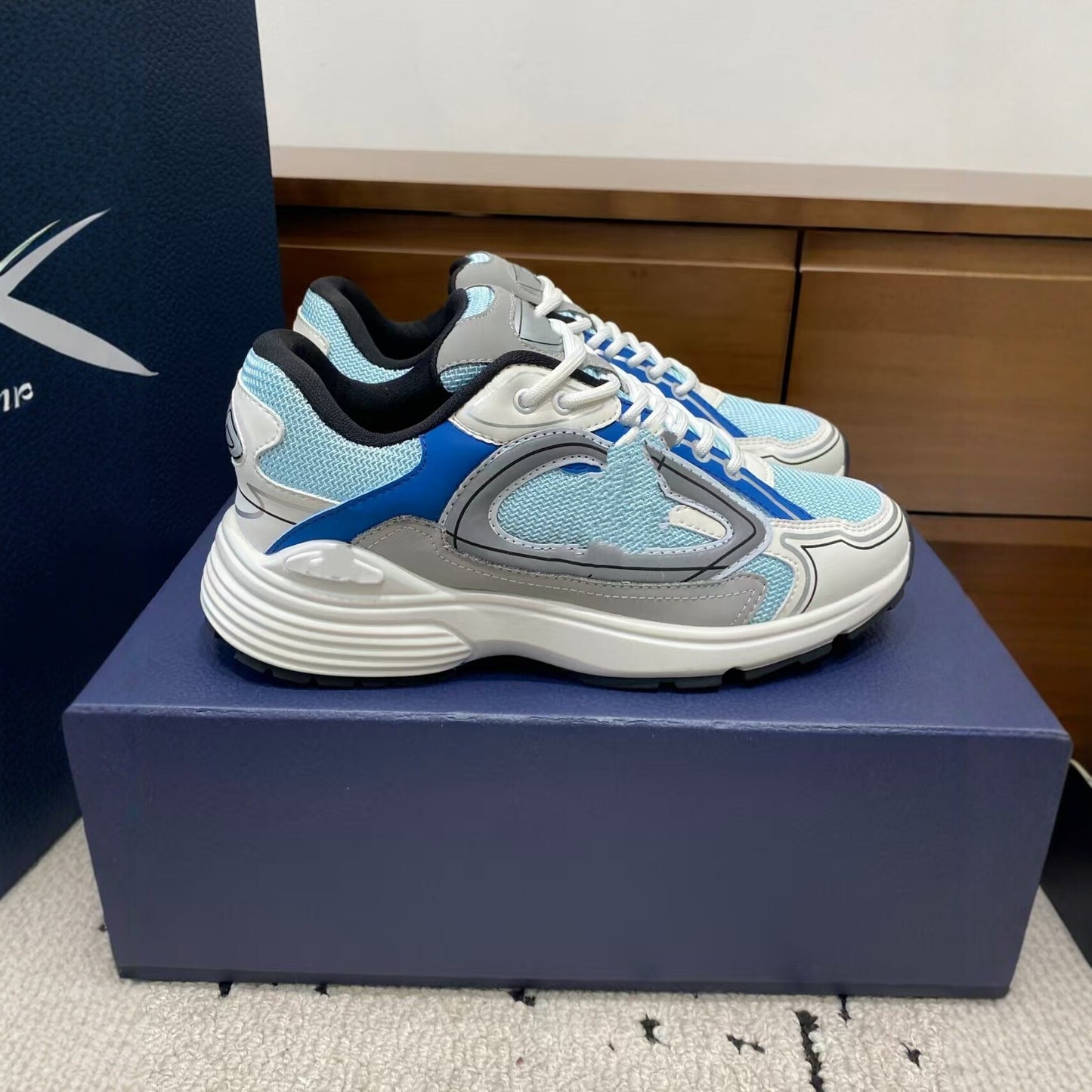 Dad shoes for women, C thick-soled height-increasing D, breathable color-block casual sneakers, versatile trendy shoes, wholesale low-top casual sneakers