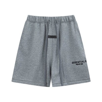 European and American trendy brand 25SS silicone letter logo casual shorts summer loose cropped pants for men and women