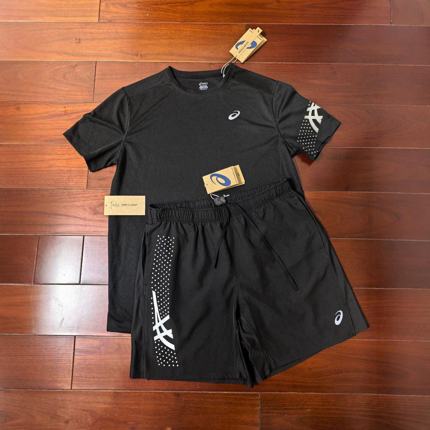 High-end Arthur European and American Cross-border Summer Quick-Dry Sports Casual Breathable Short Sleeve Shorts Jacket Men's Three-Piece Set