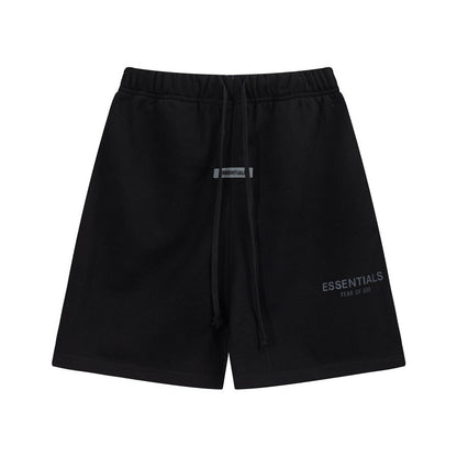 European and American trendy brand 25SS silicone letter logo casual shorts summer loose cropped pants for men and women
