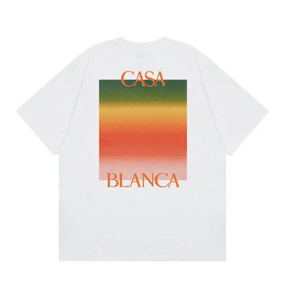 New Casa Casablanca Short Sleeve Correct Edition Ins European and American Niche Trendy Brand Cotton Casual High Street European and American T-shirt