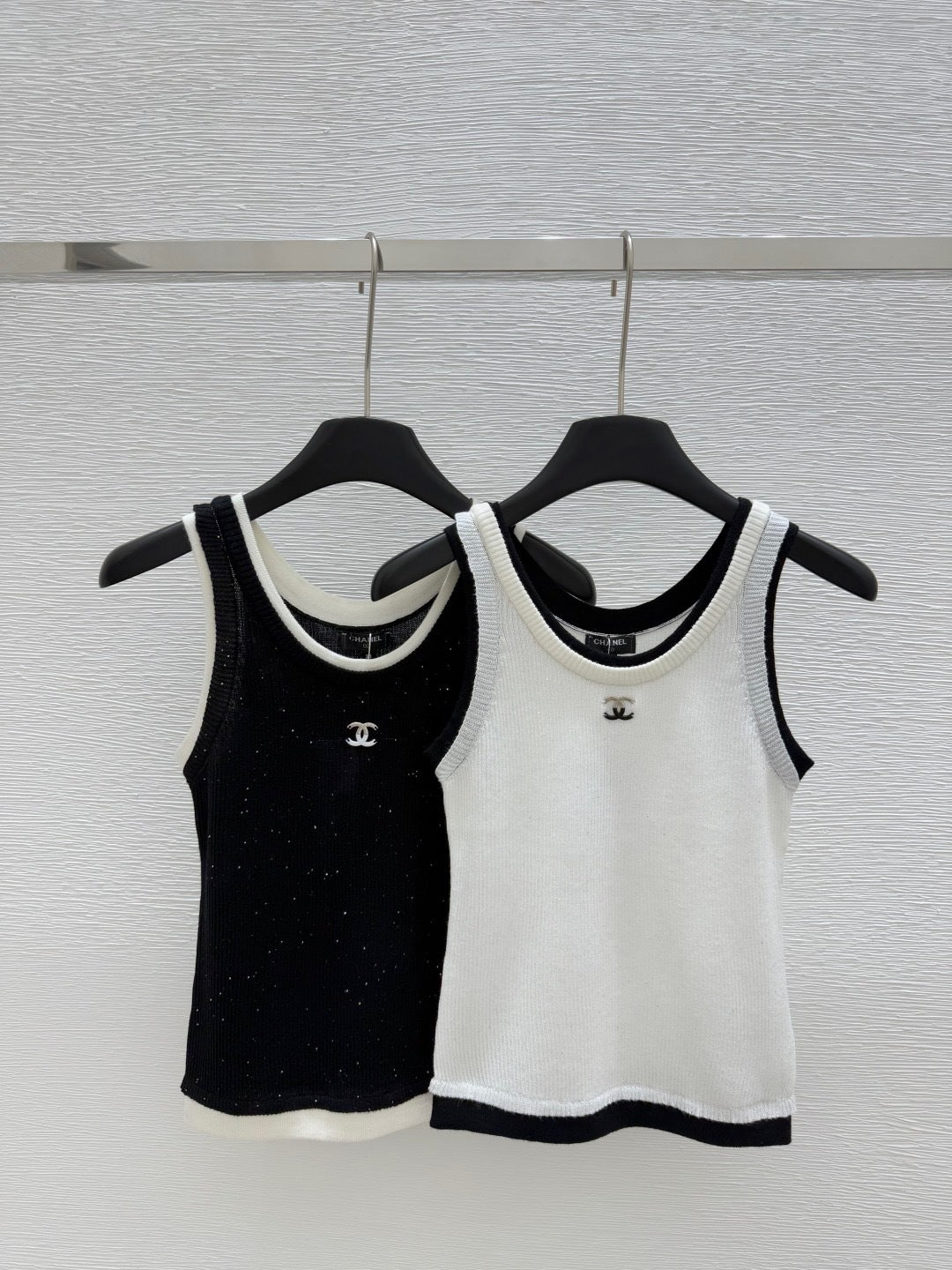 2025 new high luxury beaded gauze women's vest top fashionable and versatile, fine wool small fragrance