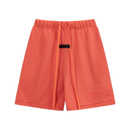 European and American trendy brand 25SS silicone letter logo casual shorts summer loose cropped pants for men and women