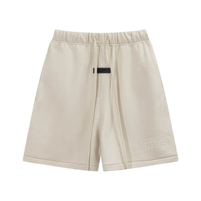 European and American trendy brand 25SS silicone letter logo casual shorts summer loose cropped pants for men and women