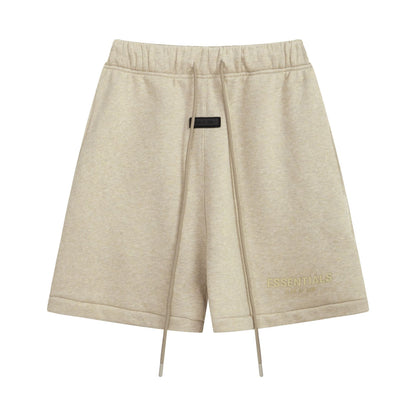 European and American trendy brand 25SS silicone letter logo casual shorts summer loose cropped pants for men and women