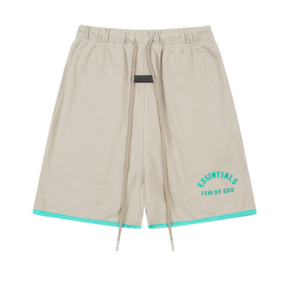 European and American trendy brand 25SS silicone letter logo casual shorts summer loose cropped pants for men and women