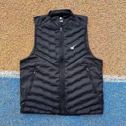 Cross-border new sports autumn and winter sports men's and women's down cotton vests are warm and slim running light training spot