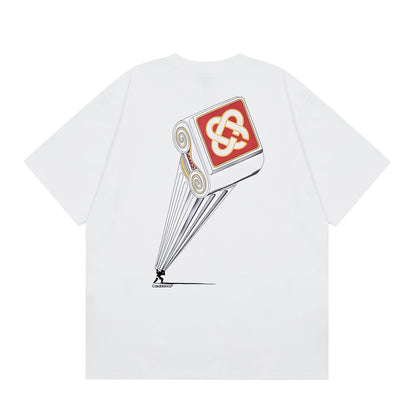 New Casa Casablanca Short Sleeve Correct Edition Ins European and American Niche Trendy Brand Cotton Casual High Street European and American T-shirt