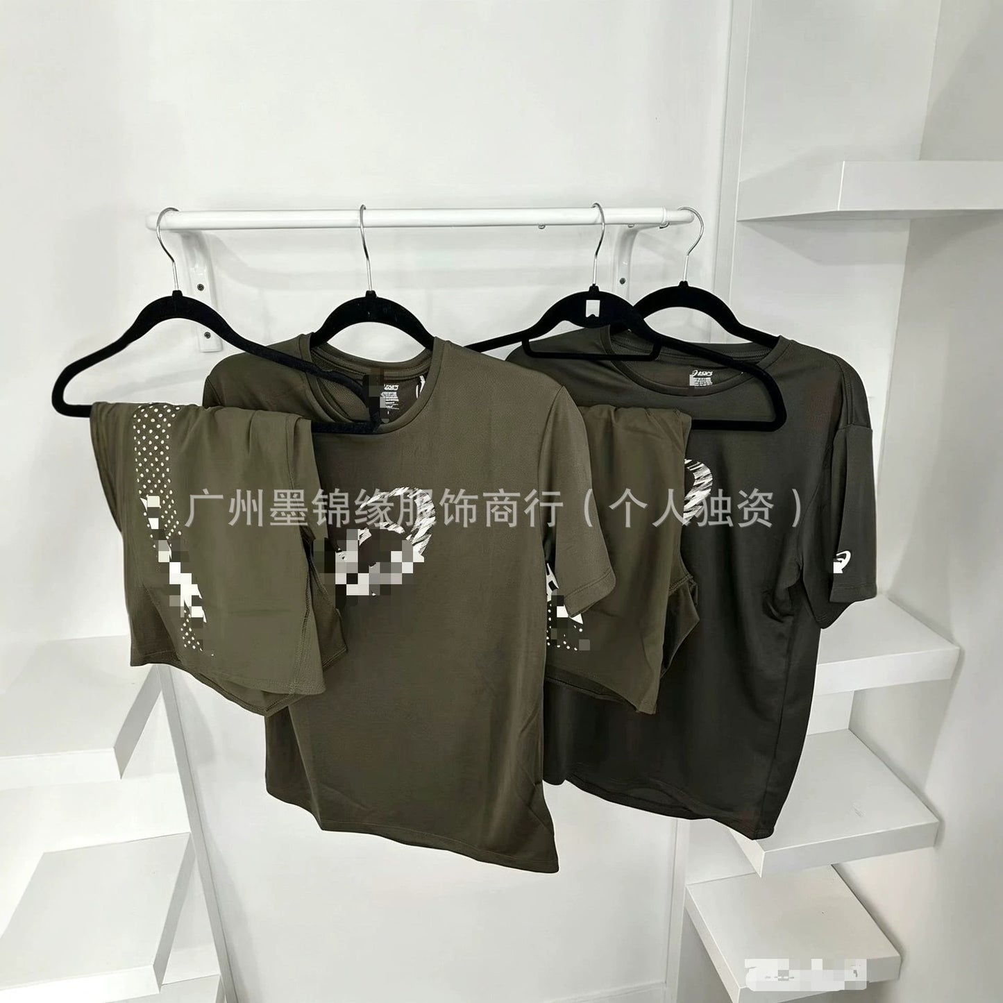 High-end Arthur European and American Cross-border Summer Sport Casual Breathable Quick-Dry Crew Neck T-shirt and Shorts Set