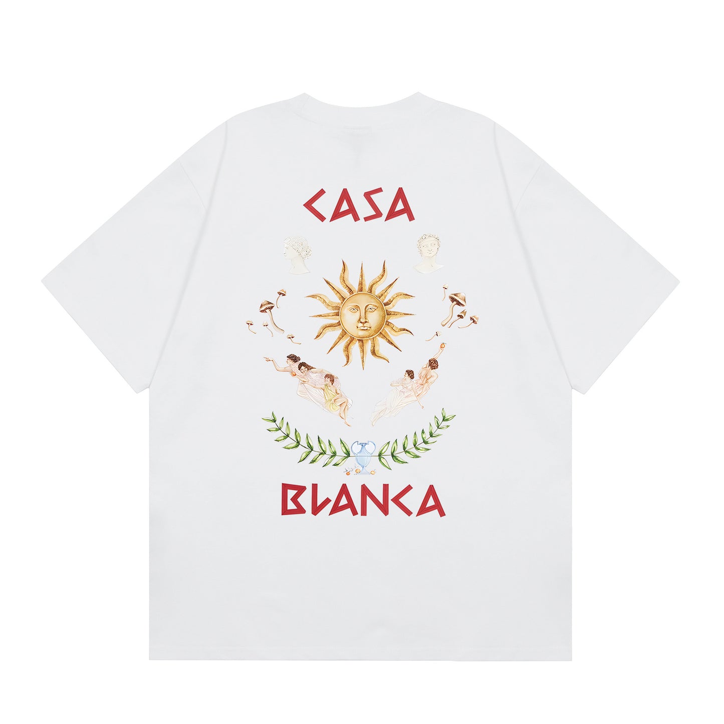 New Casa Casablanca Short Sleeve Correct Edition Ins European and American Niche Trendy Brand Cotton Casual High Street European and American T-shirt