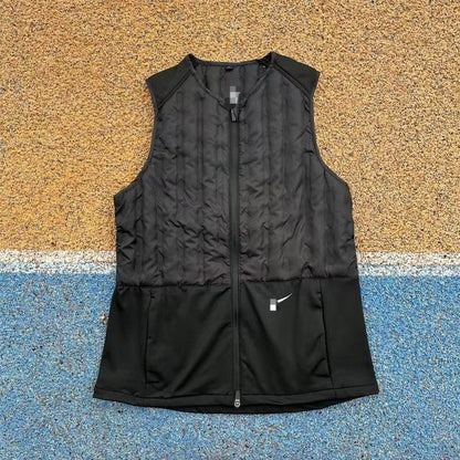Cross-border new sports autumn and winter sports men's and women's down cotton vests are warm and slim running light training spot