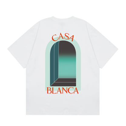 Casa American fashion brand online auction short sleeve men's couple ins summer super hot T-shirt women's top short sleeve loose European version