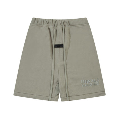 European and American trendy brand 25SS silicone letter logo casual shorts summer loose cropped pants for men and women