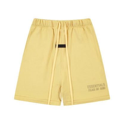 European and American trendy brand 25SS silicone letter logo casual shorts summer loose cropped pants for men and women