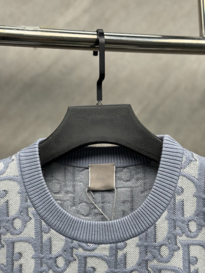[Ceiling, After-sales Support] Real shot of classic 26DR jacquard old money wool knit short-sleeve shirt