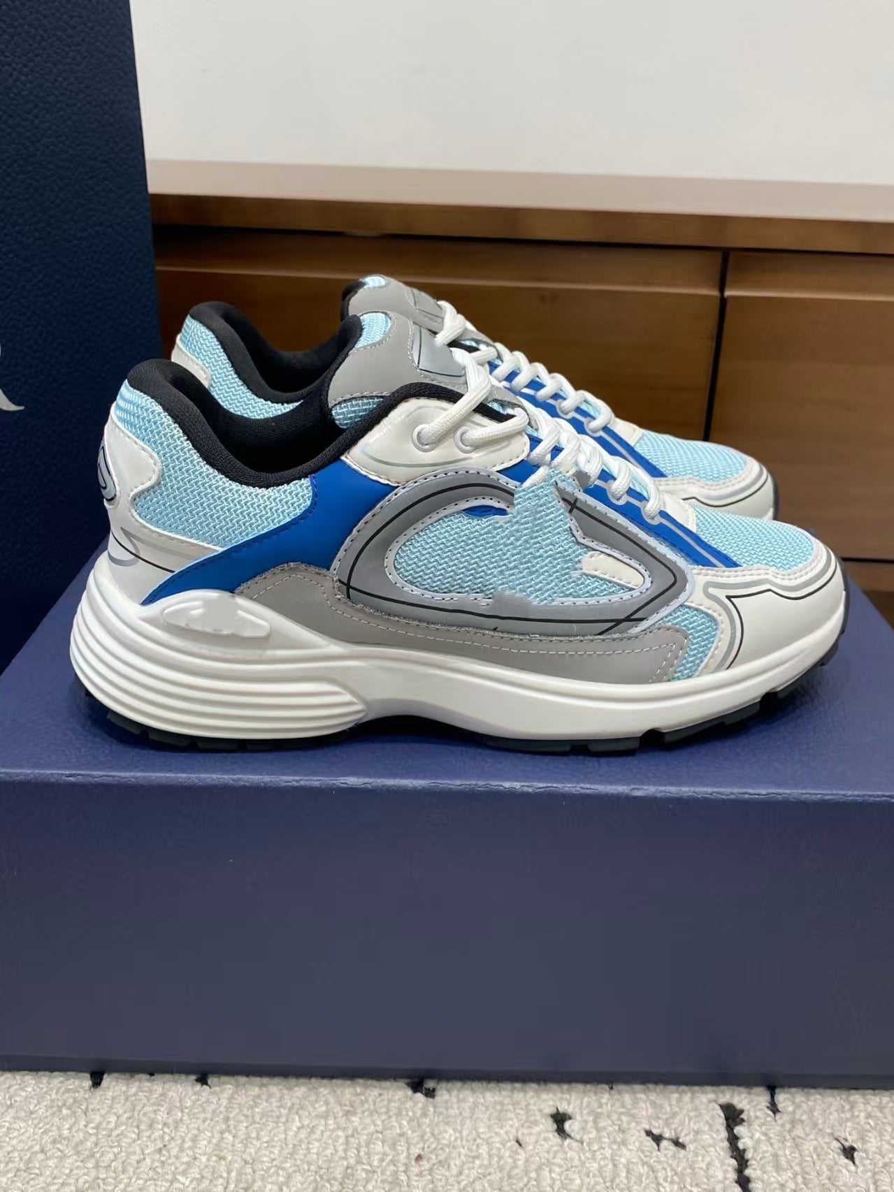 Dad shoes for women, C thick-soled height-increasing D, breathable color-block casual sneakers, versatile trendy shoes, wholesale low-top casual sneakers