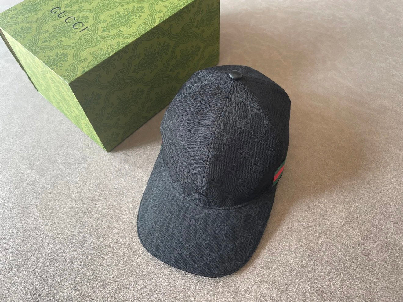 G brand double G print baseball cap men's black style