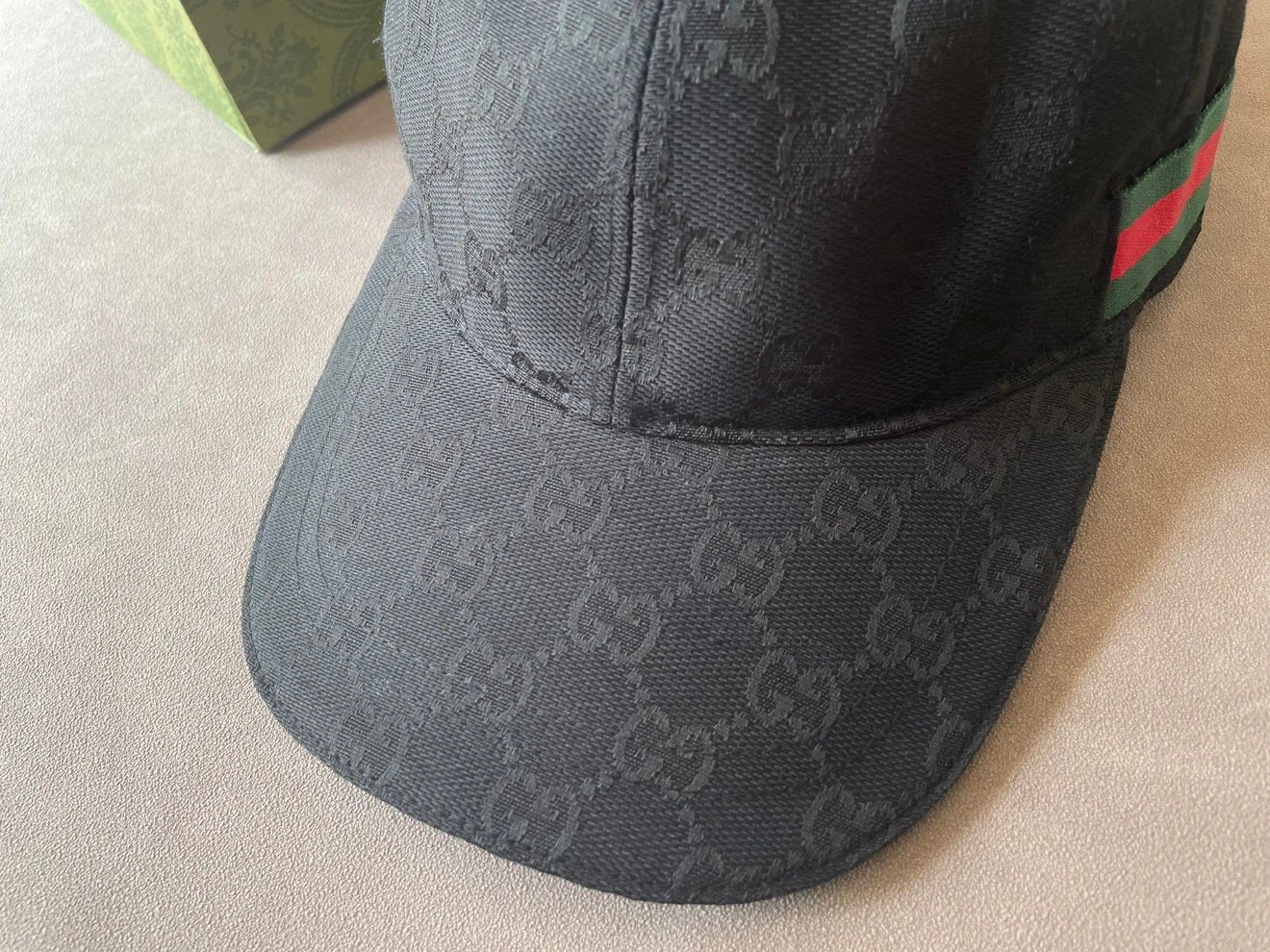G brand double G print baseball cap men's black style