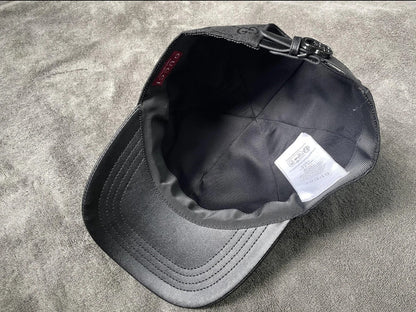 G brand polyester fiber, cotton, sheepskin leather, viscose fiber, baseball cap, black