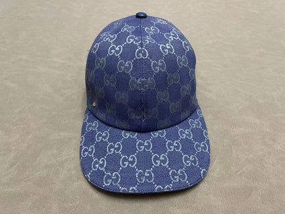 G brand letter logo decoration, recycled polyester fiber, viscose fiber, wood pulp, bio-based polyurethane, baseball cap, men's style, blue