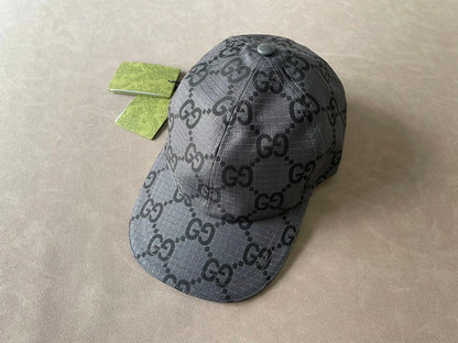G brand letter logo decoration, recycled polyester fiber, viscose fiber, wood pulp, bio-based polyurethane, baseball cap, men's style, gray