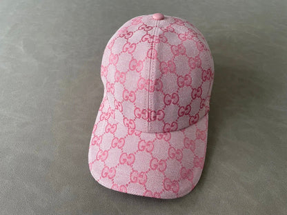G brand letter logo decoration, recycled polyester fiber, viscose fiber, wood pulp, bio-based polyurethane, baseball cap, men's style, pink