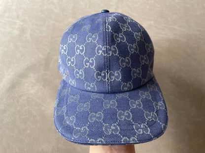 G brand letter logo decoration, recycled polyester fiber, viscose fiber, wood pulp, bio-based polyurethane, baseball cap, men's style, blue