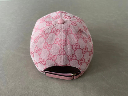 G brand letter logo decoration, recycled polyester fiber, viscose fiber, wood pulp, bio-based polyurethane, baseball cap, men's style, pink